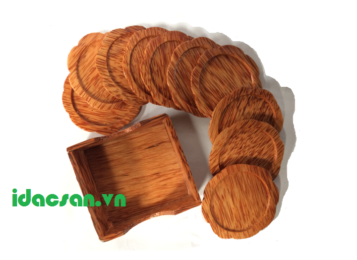 Bộ lót ly gỗ dừa 01